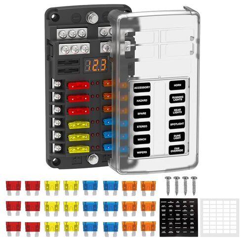 300A ANL Fuse Holder 0-4 Gauge AWG Fuse with M8 Stud Fuse Block with LED Indicator for Car Audio, Boat, RV, Truck, Marine in Kuwait
