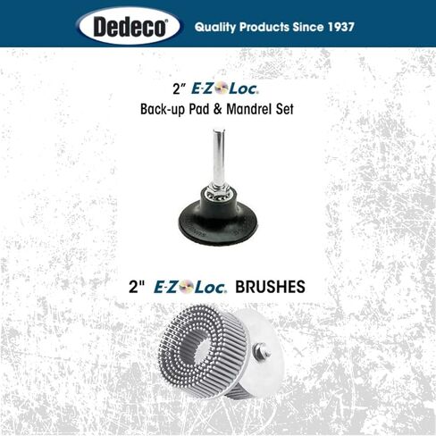 E-Z Loc Polishing Brush Set – 2 Inch TC Design for Rotary Tool, Precision Cleaning and Finishing Accessory, Standard 220 Grit, Red Aluminum Oxide (A/O) – Box of 10 in Saudi Arabia