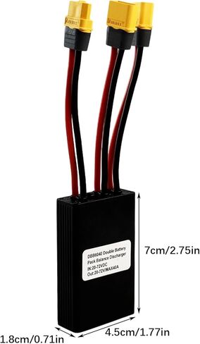 Flylin Dual Battery Connector, 20V-72V Dual Battery Parallel Module Adapter for E-Bike, Dual Battery Pack Switch Balancer for Batteries and Controllers (40A) in Saudi Arabia