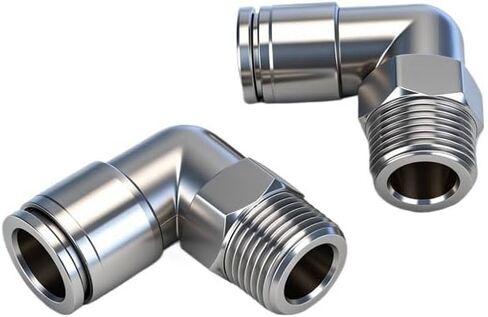 3 قطعة 304 الفولاذ المقاوم للصدأ التوصيل السريع أنبوب الغاز المشترك هوائي التوصيل السريع المشترك Pl8-02 الزاوية اليمنى بيند الأنابيب (Stainlesssteelpl6-04) in Kuwait