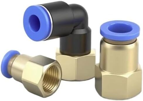 1Pcs Blue Copper Hose Pneumatic Air Pipe Quick Plug Quick Connector Internal Thread Internal Wire Pcf6-01/8-02/Plf(Pcf10-04(blue)) in Saudi Arabia