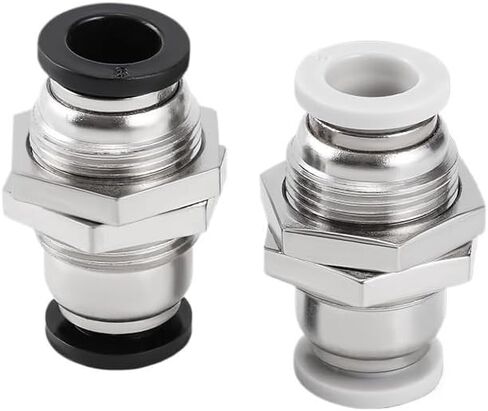 2Pcs PM-8 Tracheal Quick Connector, Quick Tracheal Partition, Direct Pneumatic Connector, Quick Insertion Tracheal Threading Plate(WhitePM12) in Saudi Arabia
