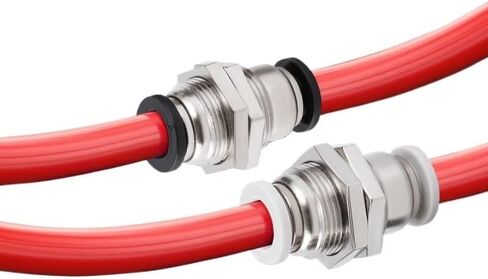 2Pcs PM-8 Tracheal Quick Connector, Quick Tracheal Partition, Direct Pneumatic Connector, Quick Insertion Tracheal Threading Plate(WhitePM12) in Saudi Arabia