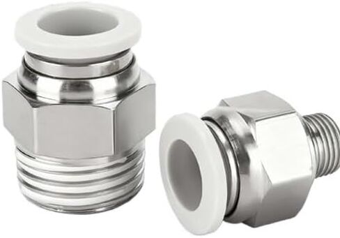 3Pcs White Copper Pneumatic Quick Connector Hose Pc8-02 Straight-Through Pneumatic Connector Quick-Plug Pneumatic Connector(Pc6-04(white)) in Saudi Arabia