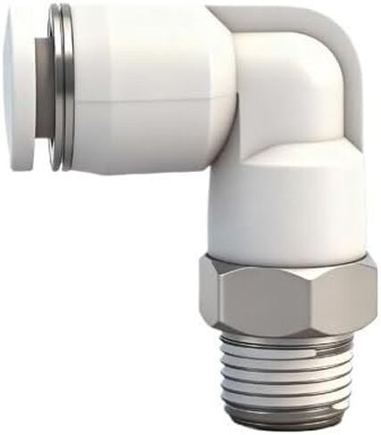 1 قطعة أنابيب هواء النحاس هوائي موصل سريع 90 درجة الزاوية اليمنى الكوع الأبيض موصل سريع PL8-02/10-03mm6-01(WhitePL4-02) in Kuwait