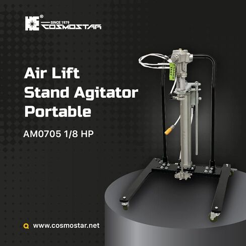 COSMOSTAR 5 Gallon Automatic Air Lifting Pneumatic Pail Agitator Paint Mixer | Drum Mixer | Pneumatic Bracket Mixer, Paint Stirring Machine Bracket Air Agitator Paint Mix Tool, Paint Agitator in Saudi Arabia