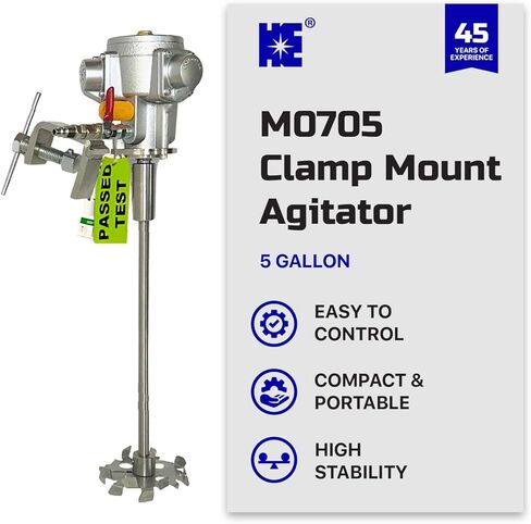 COSMOSTAR 5 Gallon Pneumatic Agitator Clamp Mount Tank Barrel Drum Mixer | Pneumatic Bracket Mixer, Paint Stirring Machine Bracket Air Agitator Paint Mix Tool, Paint Agitator, Paint Mixing Machine in Saudi Arabia