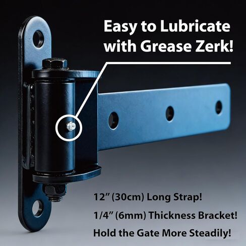 مسمار شديد التحمل على اللحام على محمل أسطواني مكرنك بمفصلات حزام مقاس 13 بوصة لبوابة سياج معدني خشبي ثقيل كبير وباب جراج يصل إلى 1100 رطل، حجم كبير بمفصلة تشحيم دوران 180 درجة (عبوتان) in Kuwait