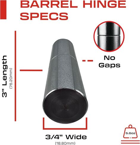 4 PCS - 3" Weldable Barrel Hinges – 3 Inch x ¾ Inch – Heavy Duty Steel – Weld On Bullet Door Hinges – Detachable Hinges – ½" Pin Bearing - Metal Swing Doors, Gates, Windows, Door Hinge in Saudi Arabia