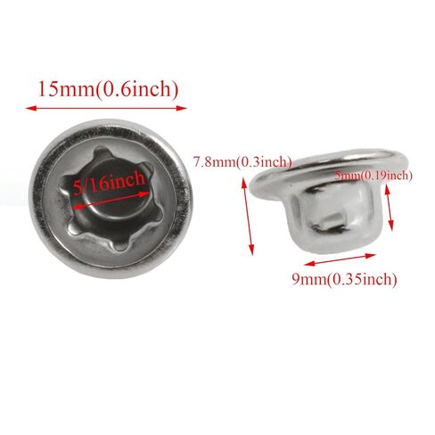 yukata Silver 5/16inch Spring Steel Axle Cap nut Push on pushnut caps Push Nuts Washer Caps for Handtrucks Lawn Vehicles and Rolling Boxes 8PCS (5/16inch) in Saudi Arabia