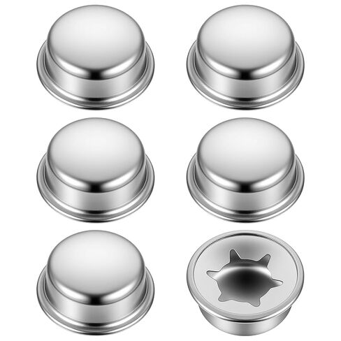 6 Pcs Push Nuts Spring Steel Push On Pushnut Caps with Mechanical Zinc Plating 3/8" Axle Cap Nut, Pushnut Fastener with Zinc Mech Finish for Rolling Bins, Lawn Wagons and Hand Trucks in Saudi Arabia