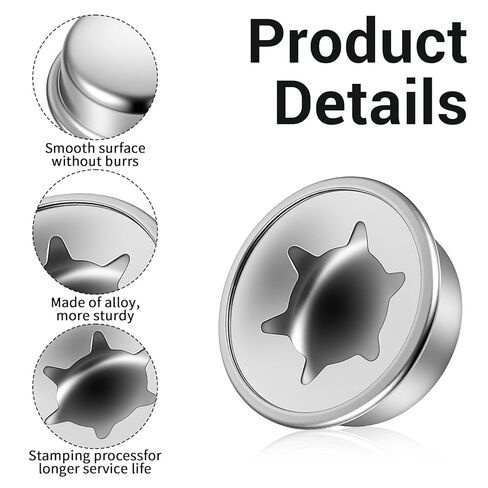 6 Pcs Push Nuts Spring Steel Push On Pushnut Caps with Mechanical Zinc Plating 3/8" Axle Cap Nut, Pushnut Fastener with Zinc Mech Finish for Rolling Bins, Lawn Wagons and Hand Trucks in Saudi Arabia