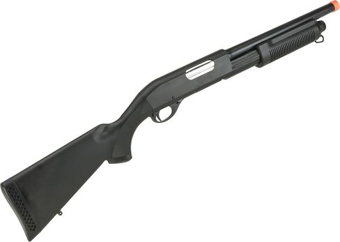 Evike Airsoft - CYMA Standard M870 3-Round Burst Multi-Airsoft Shotshell Loading Airsoft Shotgun (الطراز: مخزون كامل CQB) - (PID: 60167) in Kuwait