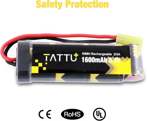 TATTU 8.4V 1600mAh NiMH Flat Battery Pack with Mini TMY Female Connector Assembled with 16G Wire in Saudi Arabia