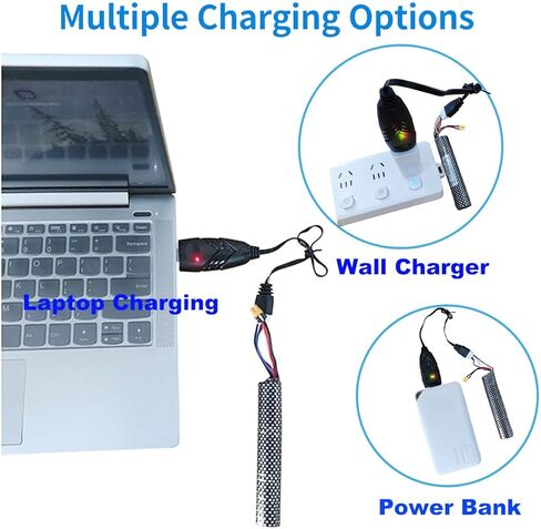 Water Bead Gel Ball Blaster 11.1V 2500mAh [Capacity and Discharge Upgraded ] Rechargeable Battery XT30 Plug with Charging Cable, Airsoft Battery 11.1V for Airsoft Gun Gel Ball Blaster(1-Pack) in Kuwait