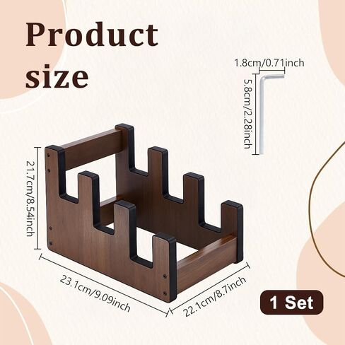 UNICRAFTALE 3 Rack Wooden Guitars Stand Floor Holder Front Display Space Saving Coconut Brown Guitar Display Stand for Home Guitar Lover 8.5x8.7x9.1 Inch in Saudi Arabia