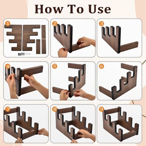 UNICRAFTALE 3 Rack Wooden Guitars Stand Floor Holder Front Display Space Saving Coconut Brown Guitar Display Stand for Home Guitar Lover 8.5x8.7x9.1 Inch in Saudi Arabia