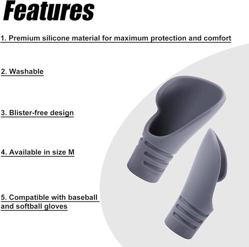 Catcher’s Thumb Guard for Baseball & Softball, Silicone Youth Protective Shield Glove Padding Accessory Catching Training Aid for Pain Reduction & Hand Injury Prevention (Medium) in Kuwait