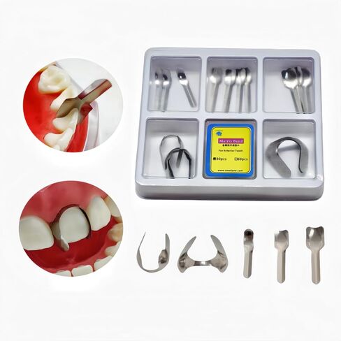 30pcs/Pack Dental Twin Anterior Matrices Large Small Proximal Anterior StripsMatrix Systems, Dental Restoration Materials in Kuwait
