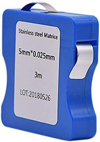 Dental 3 Meter Stainless Steel Matrice Bands 5mm/6mm/7mm Width 0.025mm Thichness, Good Elastic Steel Matrix Strips Roll Dental Matrix (5mm) in Kuwait