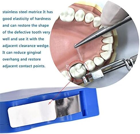 Dental 3 Meter Stainless Steel Matrice Bands 5mm/6mm/7mm Width 0.025mm Thichness, Good Elastic Steel Matrix Strips Roll Dental Matrix (5mm) in Kuwait