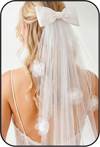يضيء Jeairts حجاب الزفاف مع القوس LED White Flower Tulle Associory in Saudi Arabia