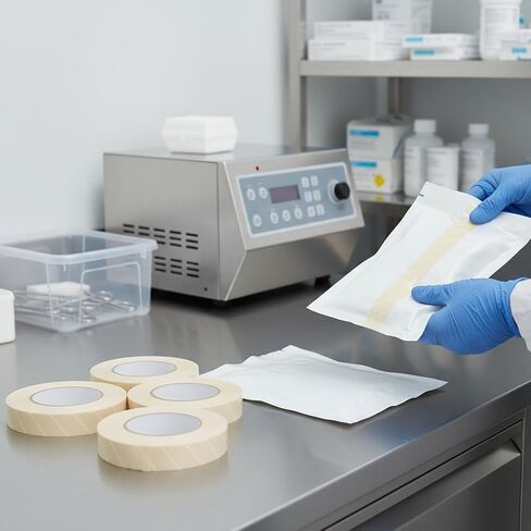 5 Rolls Autoclave Tape - Autoclave Sterilization Indicator Tape, 3/4 Inch x 55 Yards in Kuwait