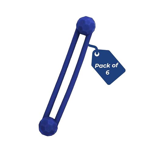 Dental Silicone Instrument Ties – Autoclavable Up to 275°F – Dental Pro-Ties for Instrument Bundling During Sterilization – 6 Pack (Blue) in Kuwait