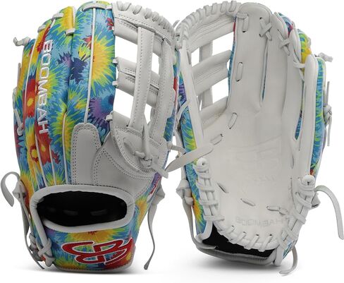 Boombah Softball Fielding Glove B4 H Web - Rainbow Tie Dye Print - Multiple Sizes in Saudi Arabia