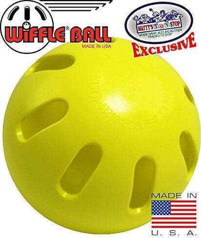 Matty's Toy Stop Wiffle Balls Yellow, Green & Orange Official Size Baseballs Bundle with Storage Bag - 6 Pack in Saudi Arabia
