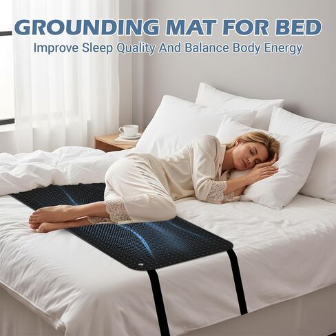 Grounding Mat for Bed, Grounding Pad for Sleeping, Grounding Mattress with Grounding Wire, Grounding Sheets Earth Connected Grounded Pad for Better Sleeping, Balance, 27x78Inch in Kuwait