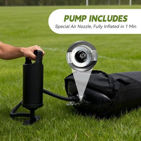 قطعتان من دمية كرة القدم القابلة للنفخ مع مضخة هواء، دمية معالجة بمقابض لسهولة التخزين والحمل، معدات تدريب كرة القدم لتعزيز تدريبات حركات القدم/المهارات الرياضية in Kuwait