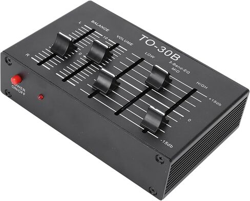 EQ Equalizer Stereo, High Medium Low 3 Band Sound Channel Balance Volume Control Preamp Amplifier for Home Audio in Kuwait