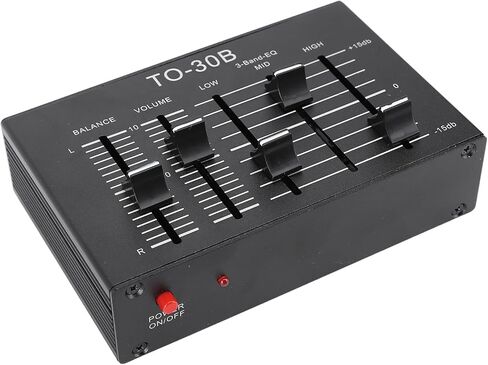 EQ Equalizer Stereo, High Medium Low 3 Band Sound Channel Balance Volume Control Preamp Amplifier for Home Audio in Kuwait