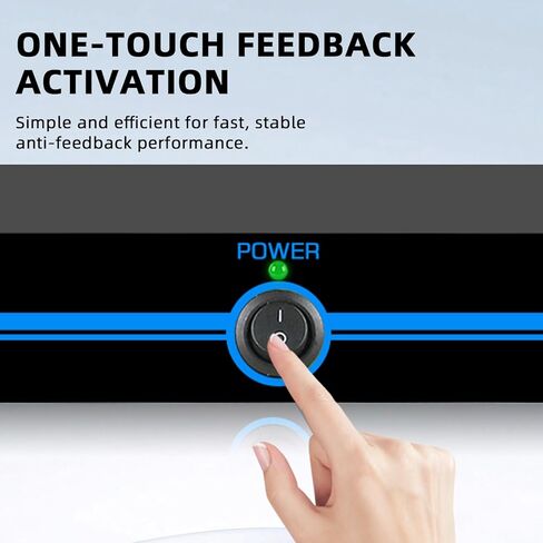 Professional Feedback Suppressor & Feedback Eliminator, Microphone Anti-Howling Frequency Shifter Audio Processor, 2-In 2-Out for Stage Performance, Conference, PA System & Karaoke in Kuwait