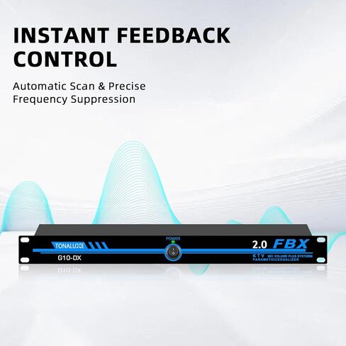 Professional Feedback Suppressor & Feedback Eliminator, Microphone Anti-Howling Frequency Shifter Audio Processor, 2-In 2-Out for Stage Performance, Conference, PA System & Karaoke in Kuwait