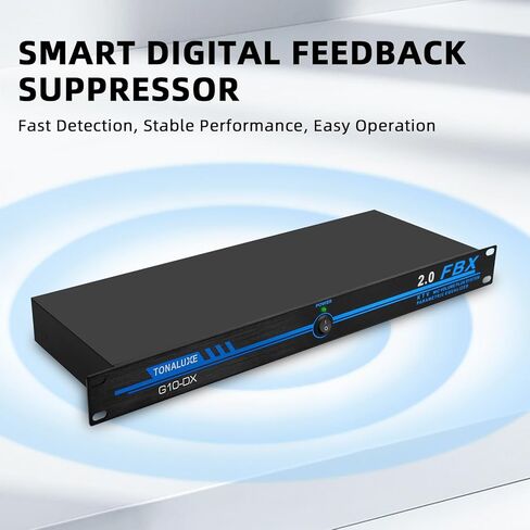 Professional Feedback Suppressor & Feedback Eliminator, Microphone Anti-Howling Frequency Shifter Audio Processor, 2-In 2-Out for Stage Performance, Conference, PA System & Karaoke in Kuwait