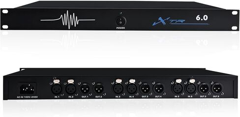 Professional Feedback Suppressor, 6in6out Microphone Anti-Howling Device, Automatic Frequency Shifter for Clear Audio in Stage Performances, Conferences, and KTV Systems in Saudi Arabia