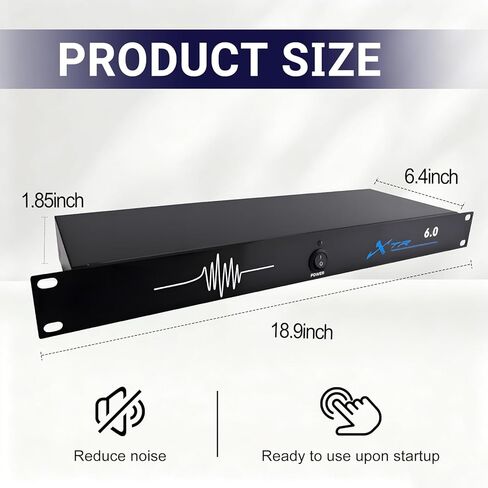 Professional Feedback Suppressor, 6in6out Microphone Anti-Howling Device, Automatic Frequency Shifter for Clear Audio in Stage Performances, Conferences, and KTV Systems in Saudi Arabia