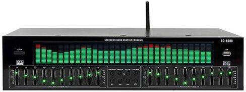 EQ8000 31-Band Digital Audio Processor with LED Spectrum Display, Optical & Coaxial Decoder, USB Playback, Multi-Input Sound Equalizer for Pro & Home Audio in Kuwait