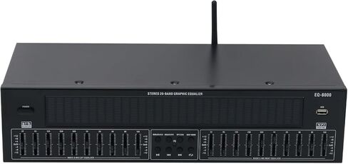 EQ8000 31-Band Digital Audio Processor with LED Spectrum Display, Optical & Coaxial Decoder, USB Playback, Multi-Input Sound Equalizer for Pro & Home Audio in Kuwait