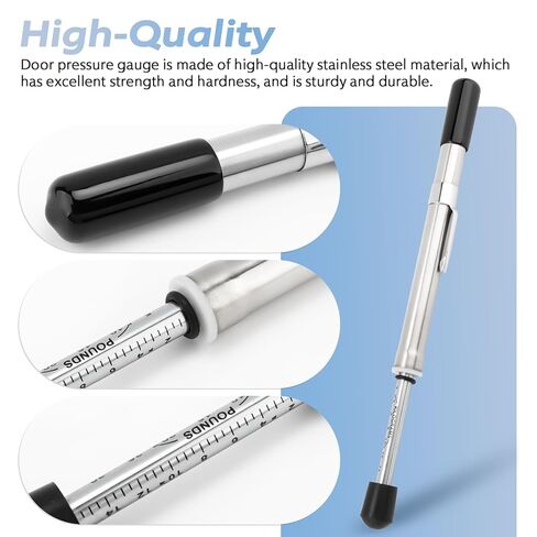 HMC035 مقياس ضغط الباب من 0 إلى 35 رطلاً لأداة اختبار الباب لمتطلبات ADA، مقياس ضغط الباب بالدفع والسحب مع أنبوب واقي بلاستيكي in Kuwait