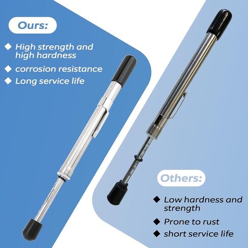 HMC035 مقياس ضغط الباب من 0 إلى 35 رطلاً لأداة اختبار الباب لمتطلبات ADA، مقياس ضغط الباب بالدفع والسحب مع أنبوب واقي بلاستيكي in Kuwait