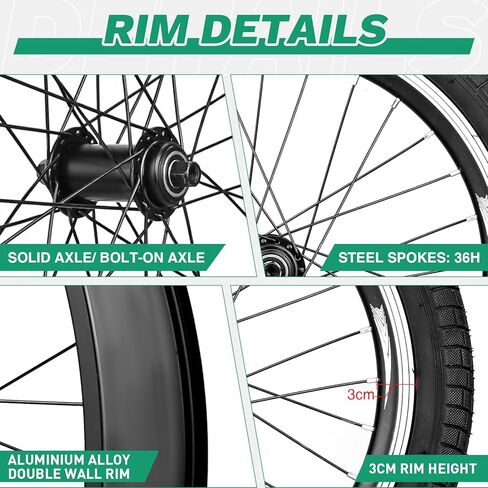 24 Inch Bicycle Front Wheel - 14Gx32H Spokes with ED Brass Nipples - 100mm Front Wheel with Tire and Tube (Front, 24 inch) in Saudi Arabia