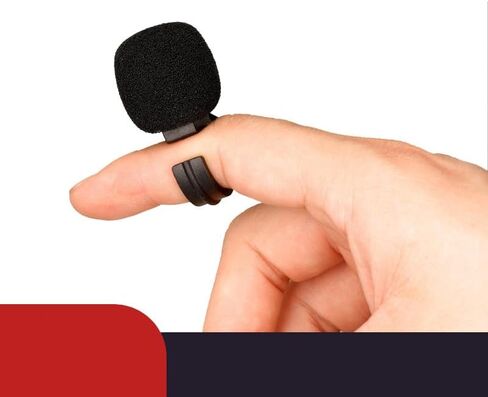 Harmonica Microphone 3.5mm Ring Clip Finger Holder Flute Microphone Wired Wind Instrument Mic for Blues Harmonica Mouth Organ C Flute Zelda Ocarina Soprano Recorder Portable Voice Amplifier in Saudi Arabia