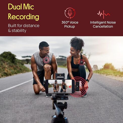 Pyle Wireless Lavalier Microphone System | Noise-Canceling Clip-On Mic with Magnetic Mount, 8H Battery, Charging Case, Windscreens | USB-C Plug & Play for Vlogging, Interviews, Streaming & Podcasts in Saudi Arabia