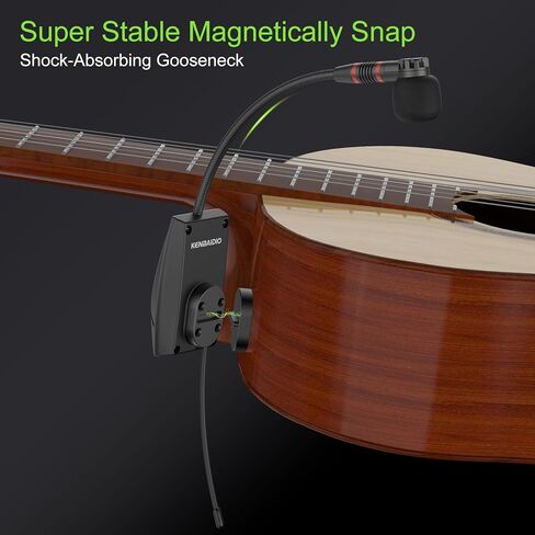 UHF Wireless Instrument Microphone for Guitar Accordion Banjo Violin Cello with Detachable Magnetic Clip, Pickup Mics System with Transmitter Receiver for Musicians,Performances,196ft Range in Kuwait