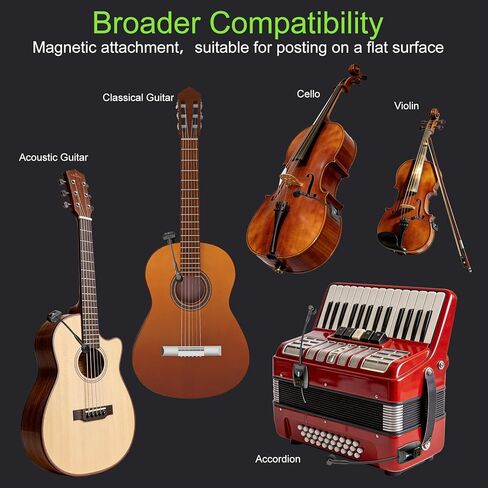 UHF Wireless Instrument Microphone for Guitar Accordion Banjo Violin Cello with Detachable Magnetic Clip, Pickup Mics System with Transmitter Receiver for Musicians,Performances,196ft Range in Kuwait