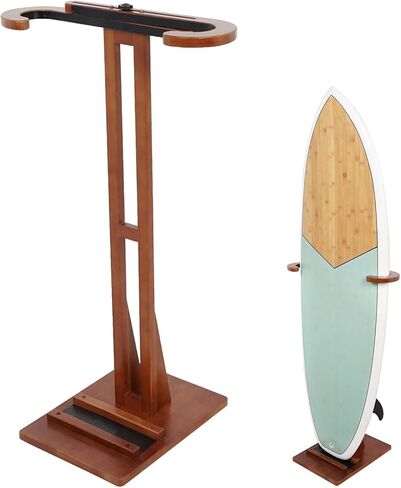 Surfboard Stand Racks, Sturdy Surfboard Racks Standing with Floor-Standing Design,Stand Shortboard and Longboard Organizer, Beech Wood, 1PCS in Kuwait