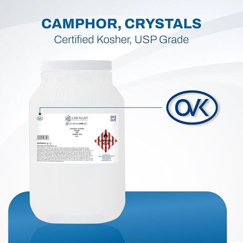 Lab Alley Camphor, Crystals, USP Grade, Kosher Certified - 1lb in Kuwait